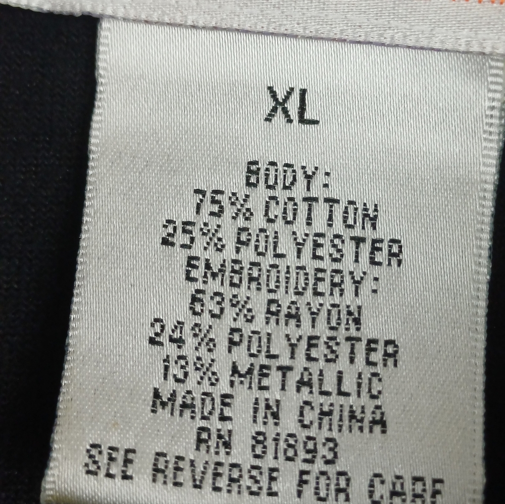 Quacker Factory Winter Velour Embroidered Jacket Christmas Trees XL Black A81749 - Picture 3 of 7